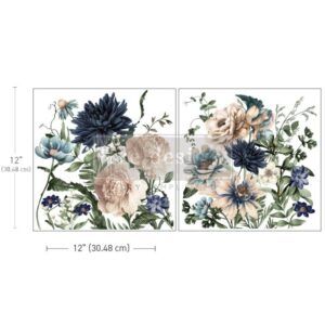 Redesign - Decor Transfer - Cerulean Blooms