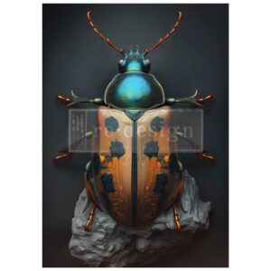 Redesign - Decoupage Fiber A1 - Brass Scarab