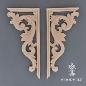 Houten ornament - flexibel - Woodwill - Decorative Corner set 19 x 9 cm