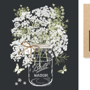 Amatxi - Transfer A4 - Queen Anne's Lace Mason Jar