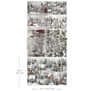 Redesign - Decoupage Fiber Paper A3 - Silent Night Snow Village