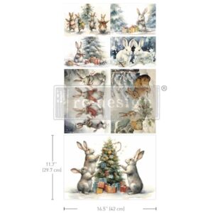 Redesign - Decoupage Fiber Paper A3 - Bunny Wonderland